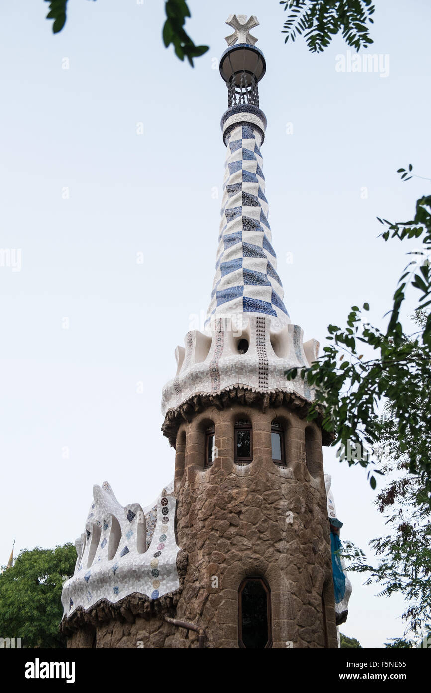 Gingerbread House, Barcelona, Park Guell,(Parc Guell), Unesco World