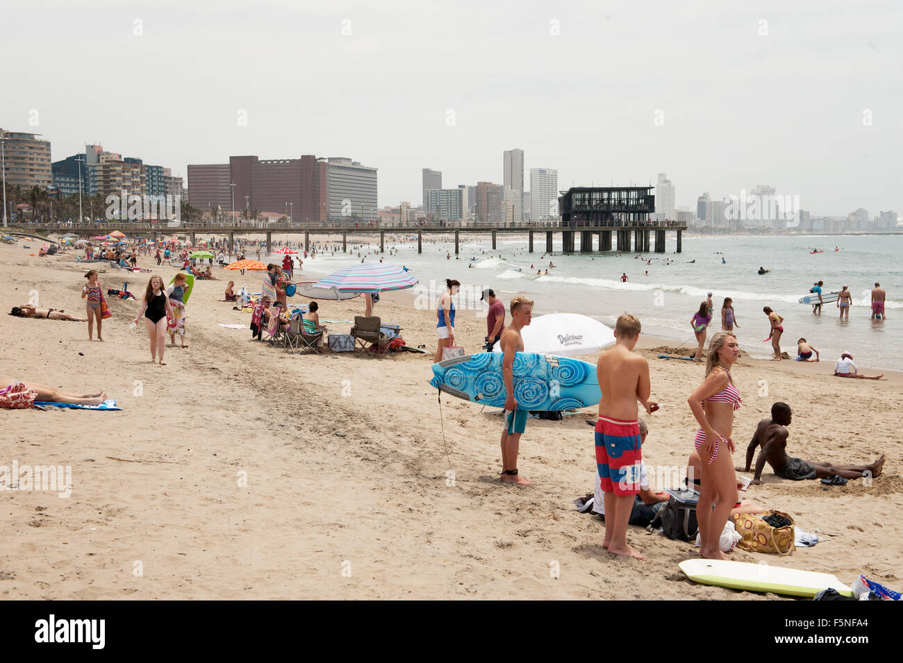 The Durban Beach front.  KwaZulu-Natal South Africa. Stock Photo