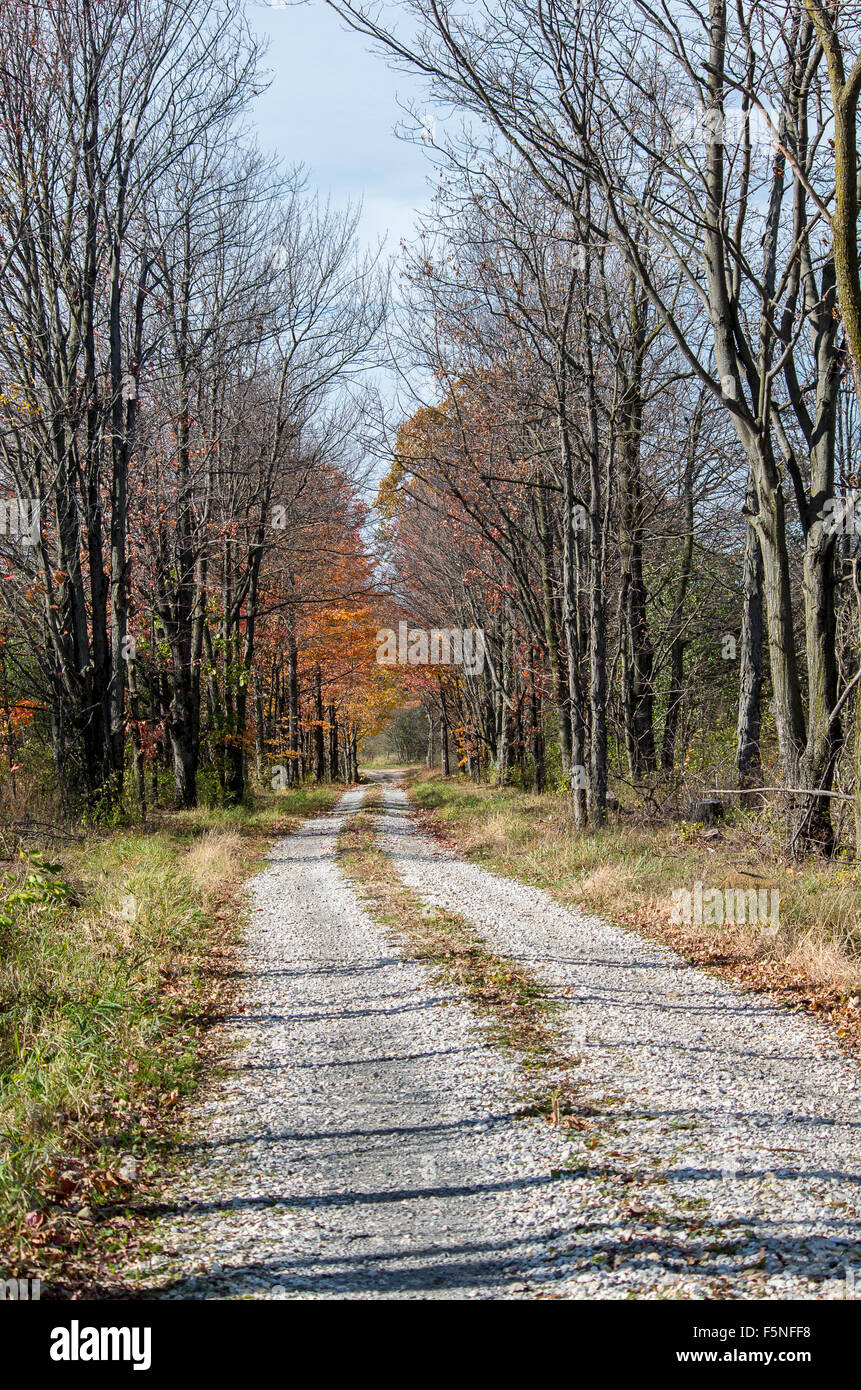 Small country road in Vermont Stock Photo