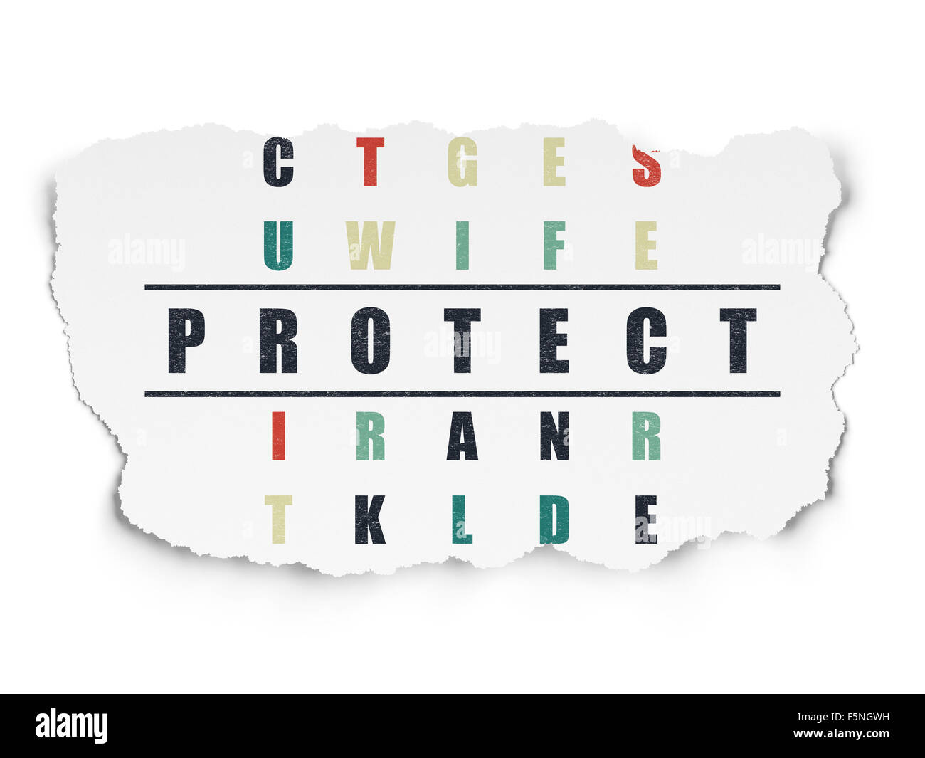 Privacy concept: Protect in Crossword Puzzle Stock Photo Alamy