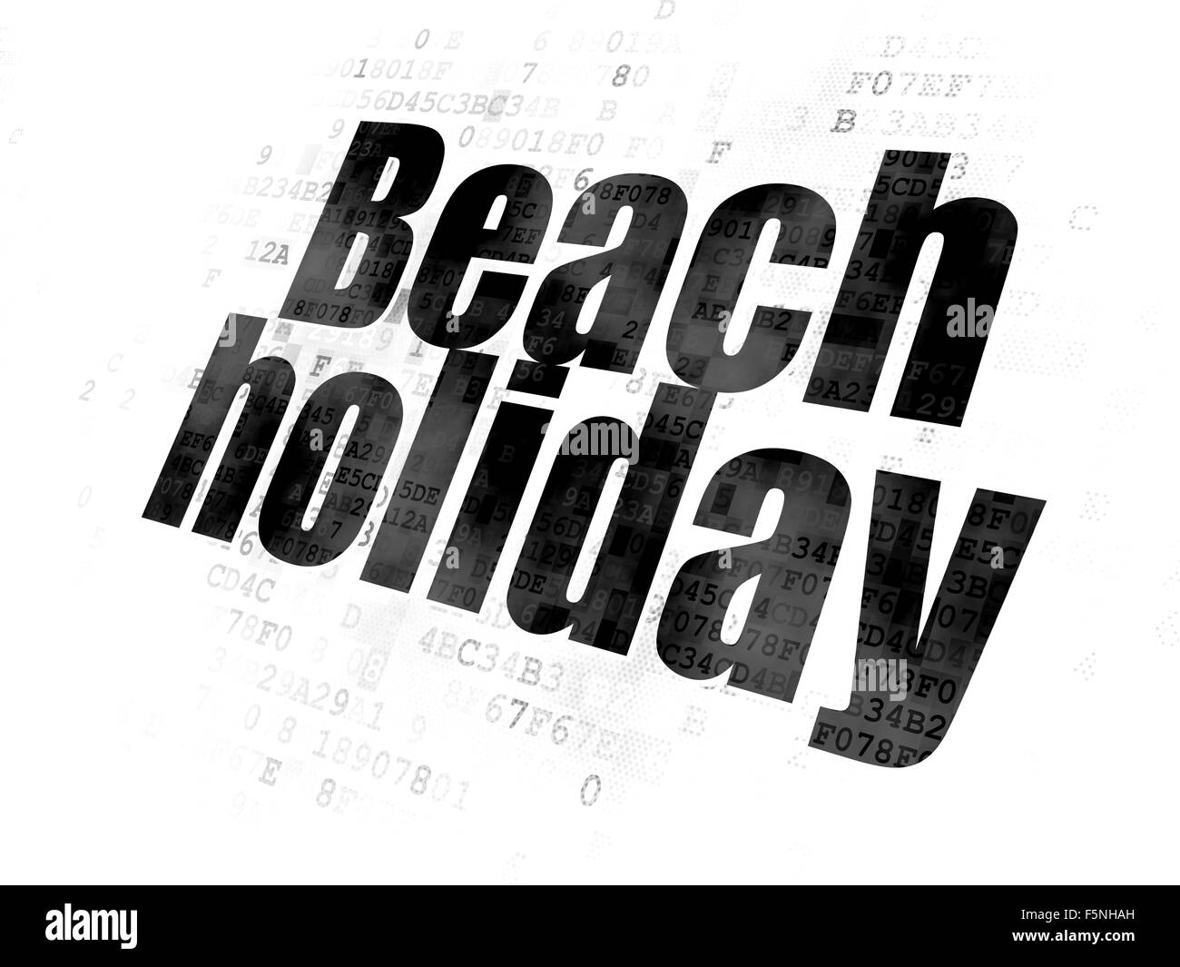 Tourism concept: Beach Holiday on Digital background Stock Photo