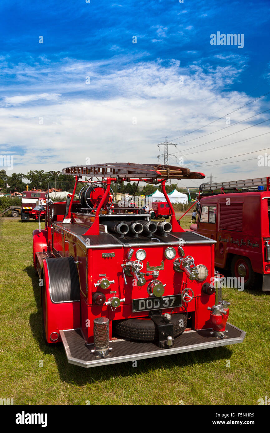 A 1939 vintage Leyland Cub fire engine at the 2015 Norton Fitzwarren Steam Fayre, Somerset, UK Stock Photo