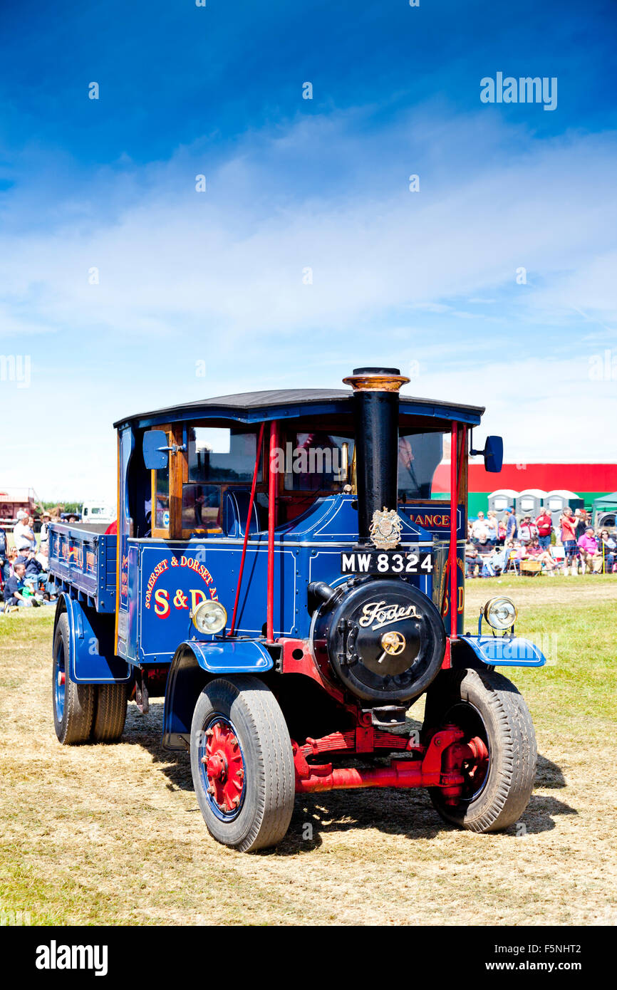 1930 Foden steam wagon at the 2015 Norton Fitzwarren Steam Fayre, Somerset, UK Stock Photo