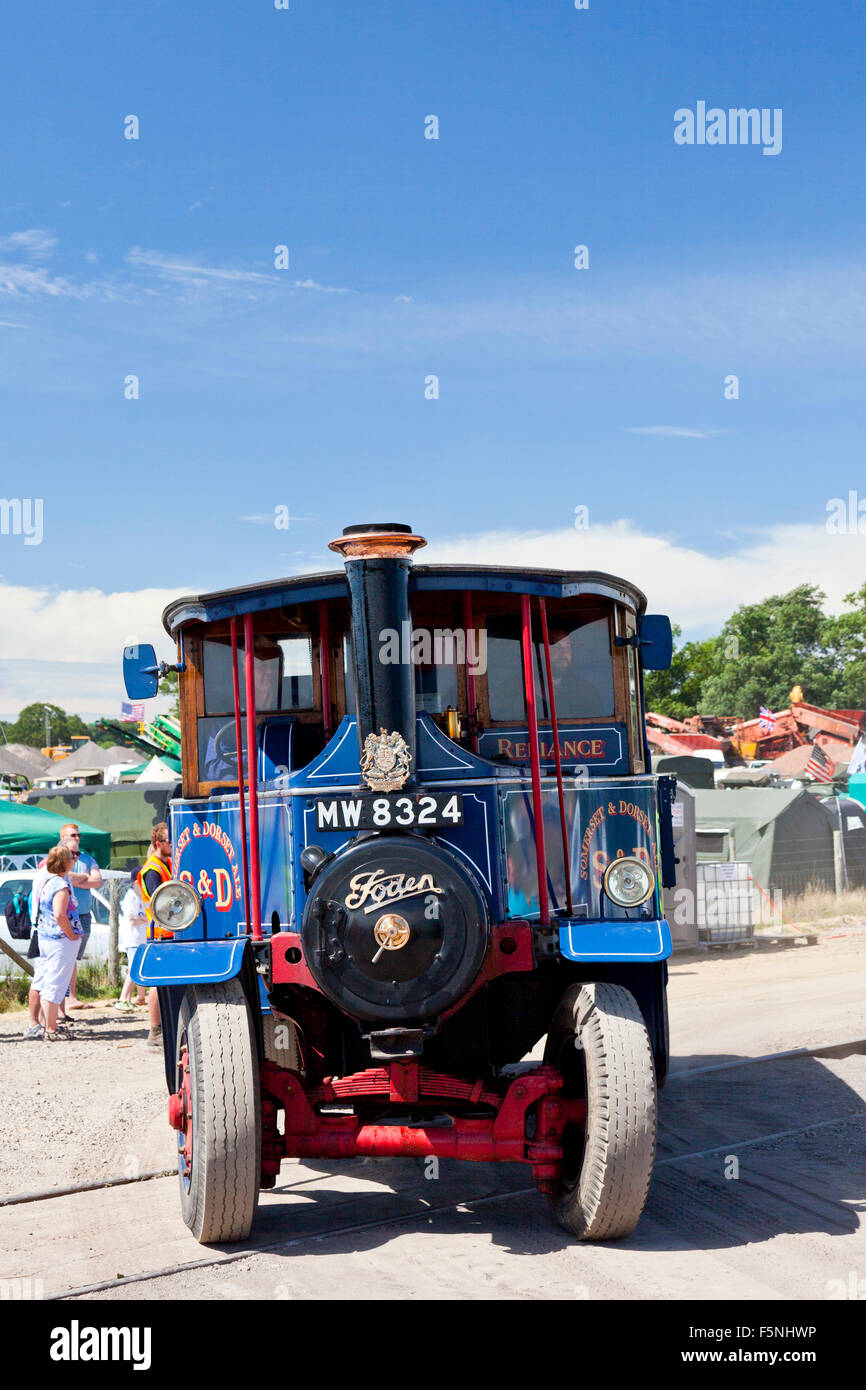 A 1930 Foden steam wagon at the 2015 Norton Fitzwarren Steam Fayre, Somerset, UK Stock Photo