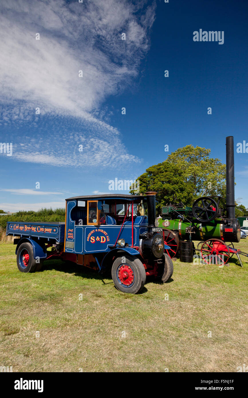 A 1930 Foden steam wagon at the 2015 Norton Fitzwarren Steam Fayre, Somerset, UK Stock Photo