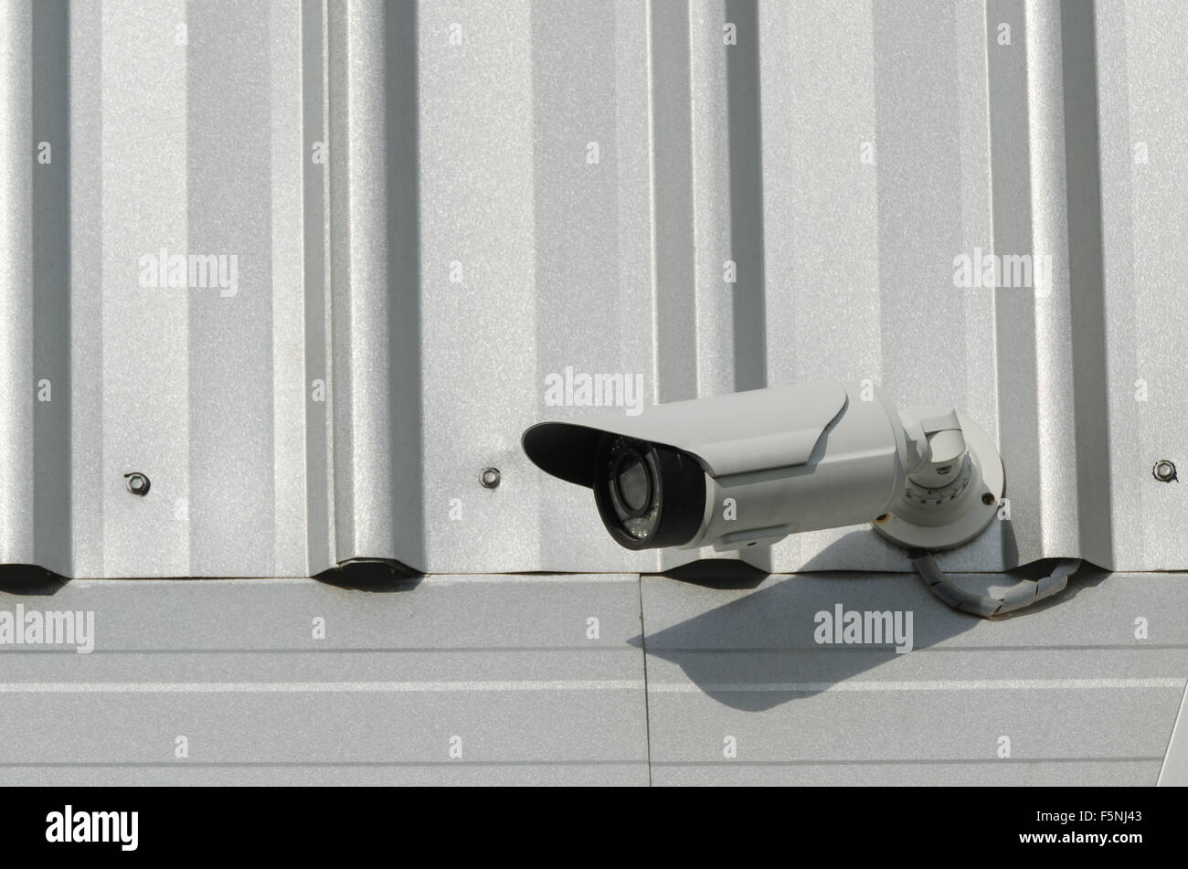 Royalty free picture CCTV security cam. Wide angle and little depth of field. Stock Photo