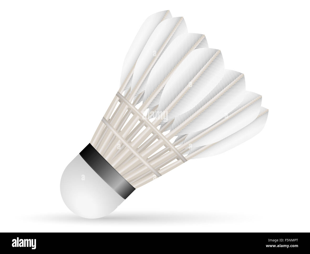 Badminton shuttlecock on a white background Stock Photo - Alamy