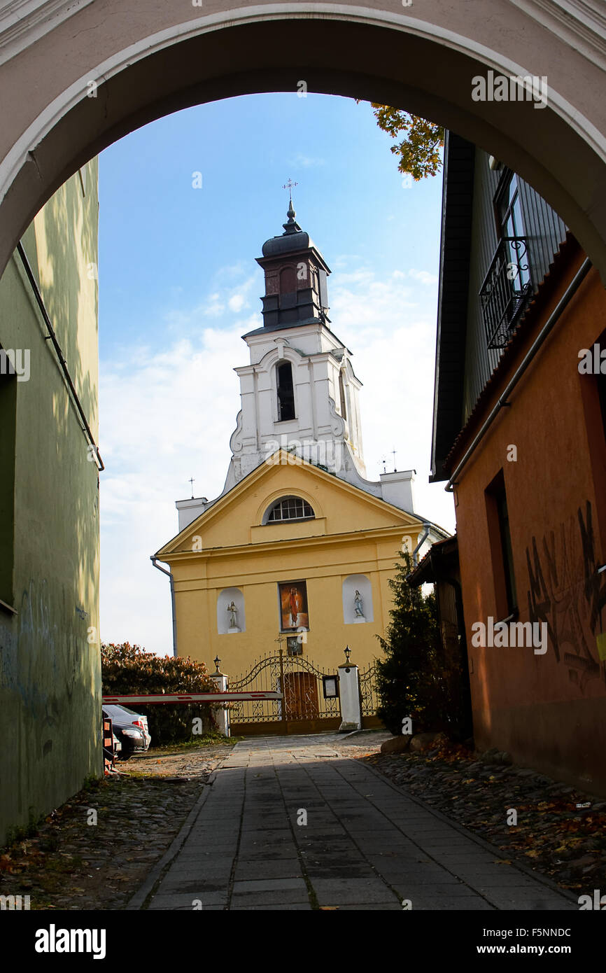 St. Bartholomew Church in Uzupis in Vilnius (Lithuania) Stock Photo
