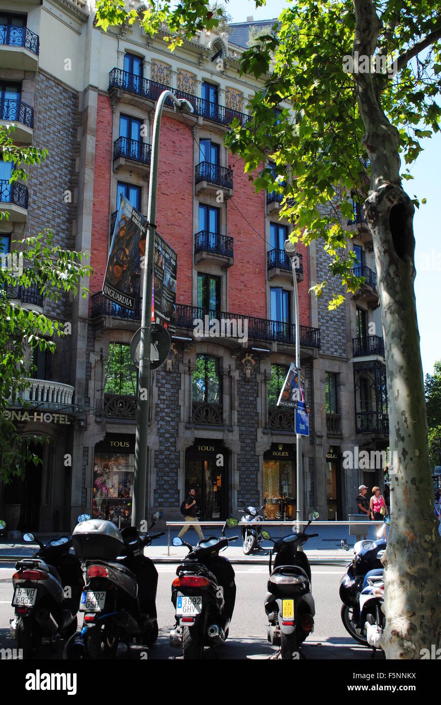 Modernist building on Paseo de Gracia, Barcelona, Spain Stock Photo