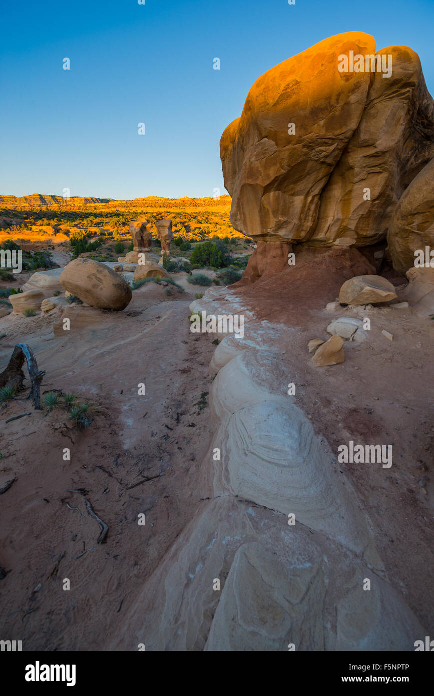 The Devil's Garden of the Grand Staircase-Escalante National Monument Stock Photo