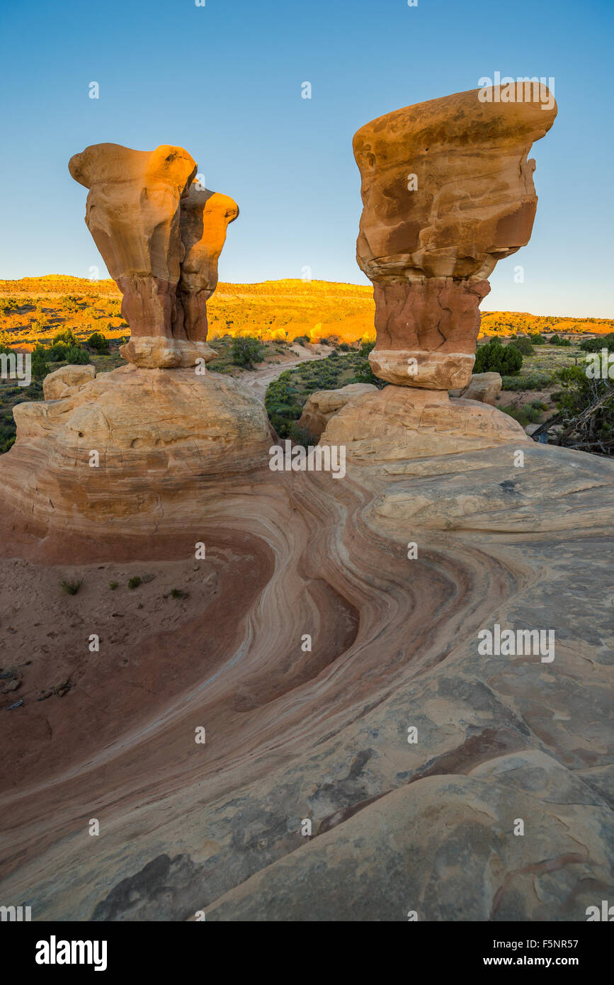 The Devil's Garden of the Grand Staircase-Escalante National Monument Stock Photo