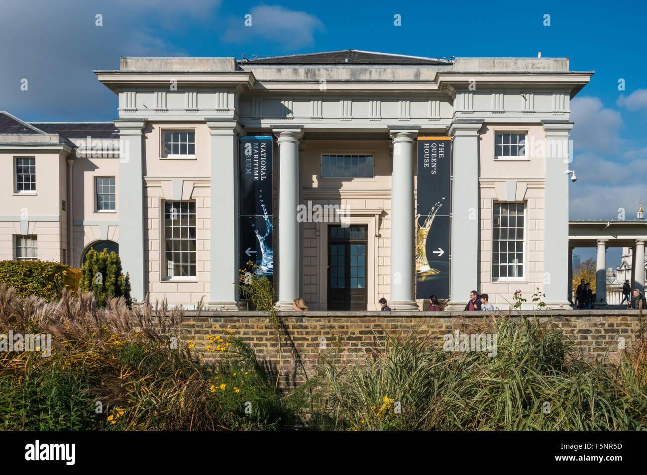 National Maritime Museum Queens House Greenwich Park London Stock Photo ...