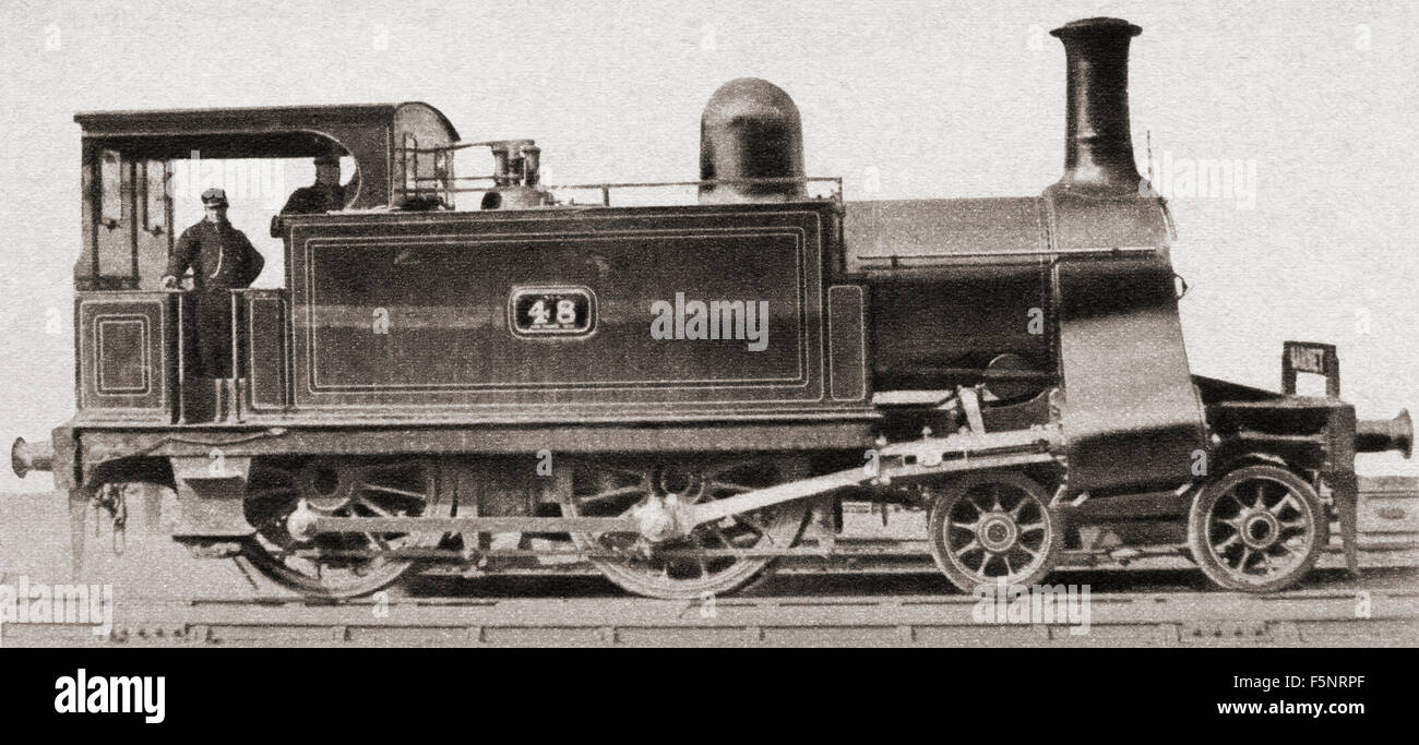 An engine from the North London Railway in 1900. Stock Photo