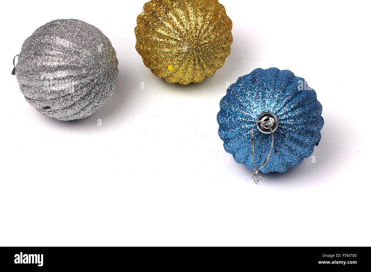 Christmas balls isolated on white background Stock Photo - Alamy