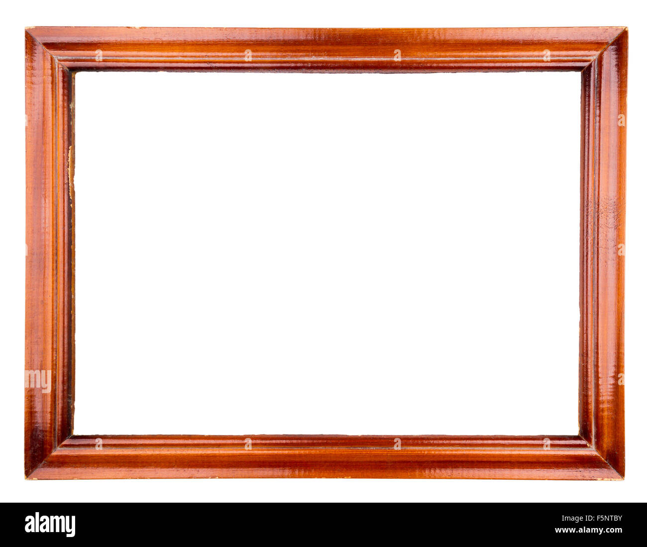 Old wooden frame isolated on white background Stock Photo - Alamy