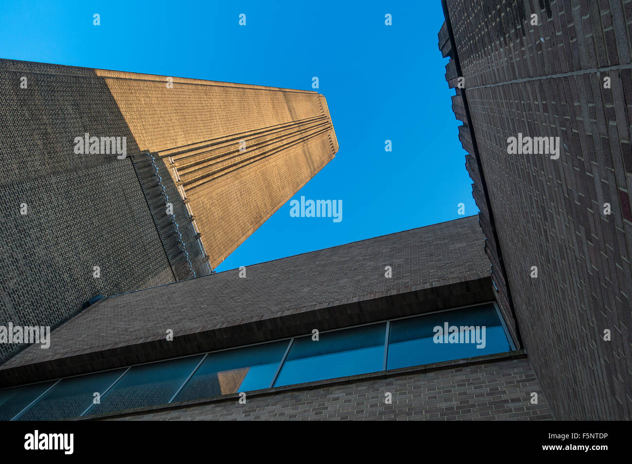 Power Station Chimney Tate Modern Art Gallery South Bank London Stock Photo