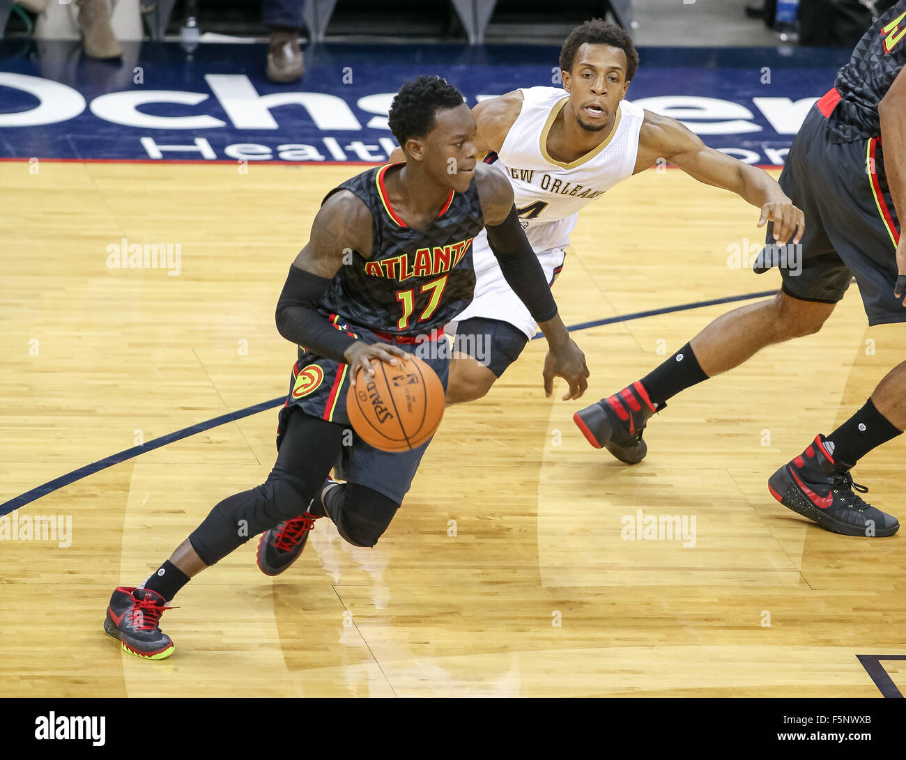 New Orleans, LA, USA. 6th Nov, 2015. Atlanta Hawks guard Dennis