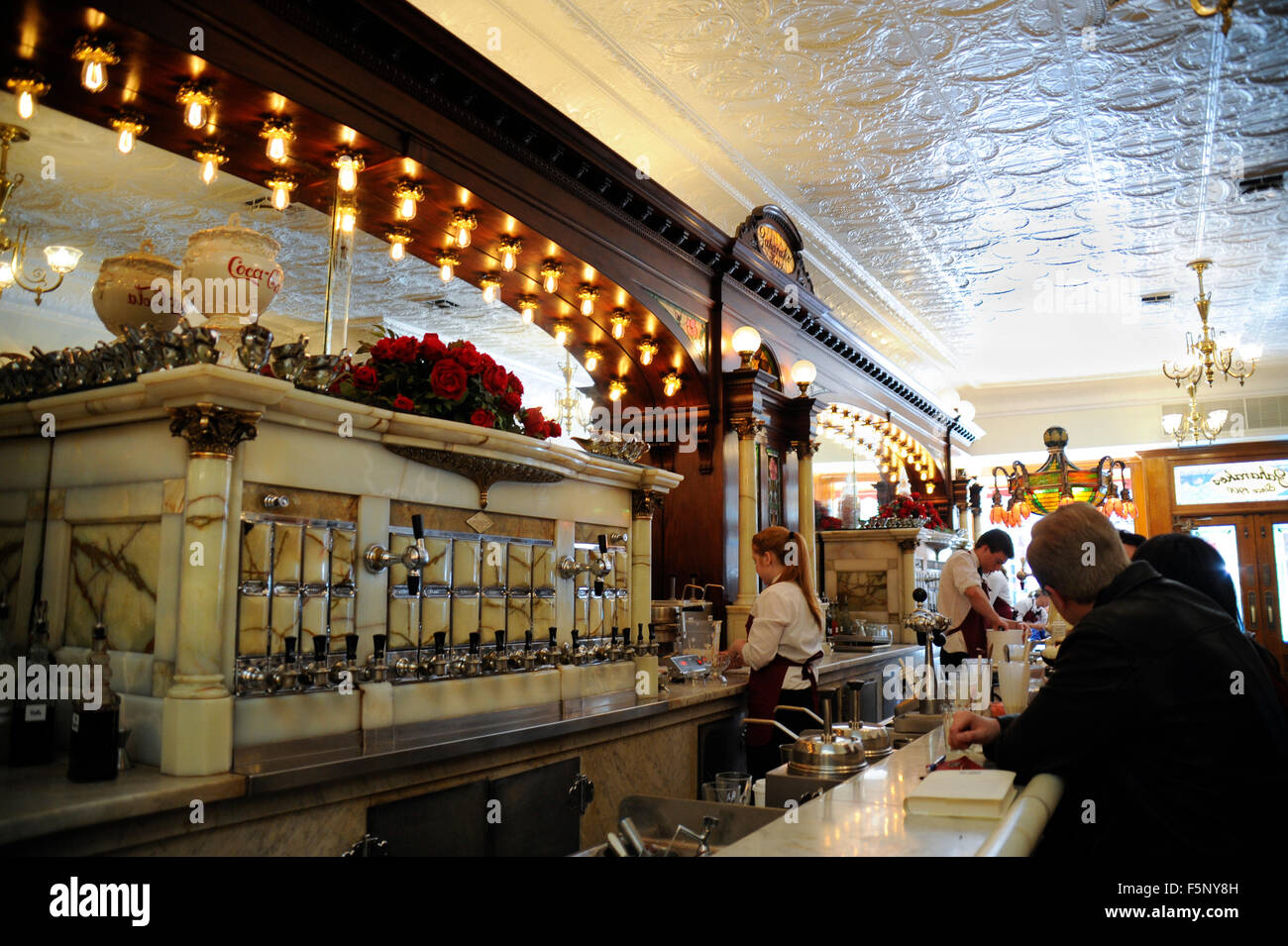 Zaharakos historic old time ice cream shop. Tourism in Columbus