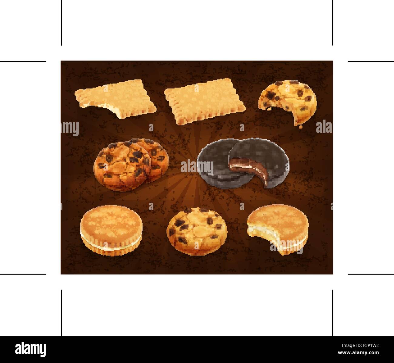 Cookies vector set Stock Vector