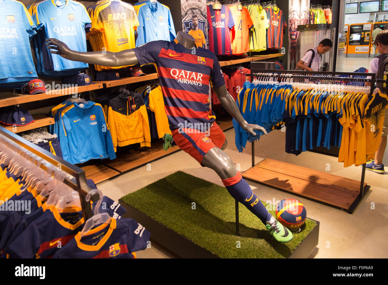 Official Barcelona Football Club shop outlet at concourse at Sants