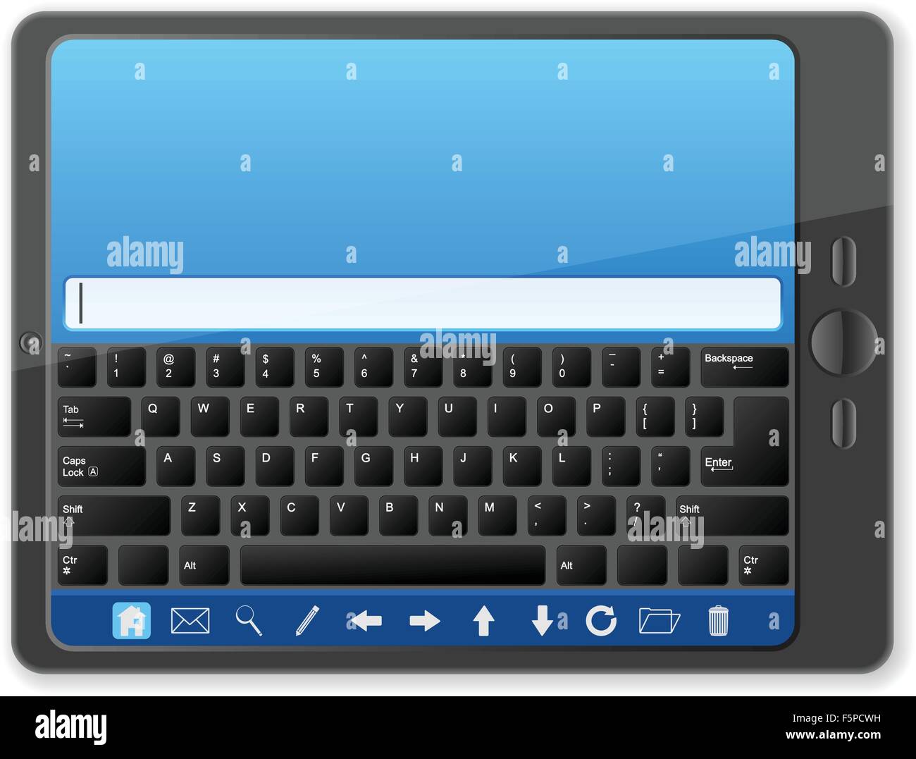 Tablet computer on a white background. Vector illustration Stock Vector ...