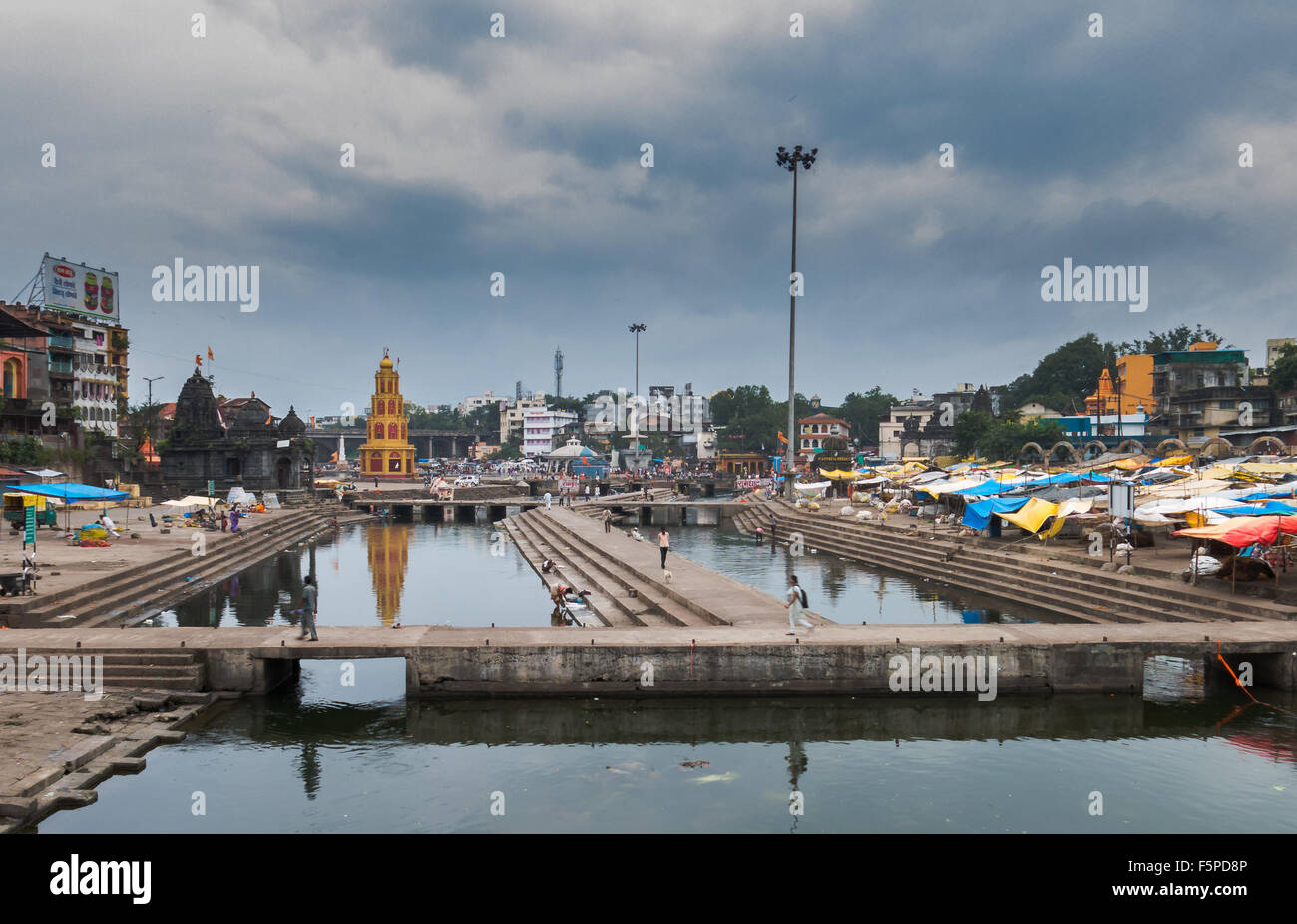 Ram Kund, Nasik on the banks of Godavari River Stock Photo