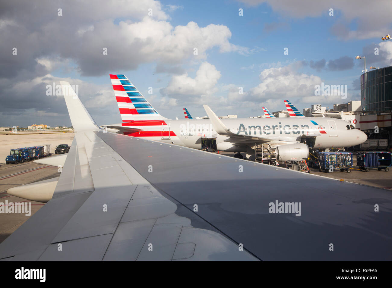 American Airlines planes at Miami airport, Florida, USA Stock Photo Alamy