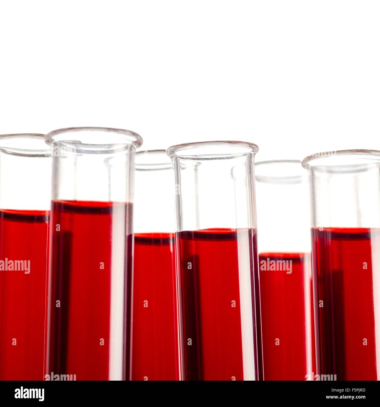 Blood samples in test tubes. Stock Photo