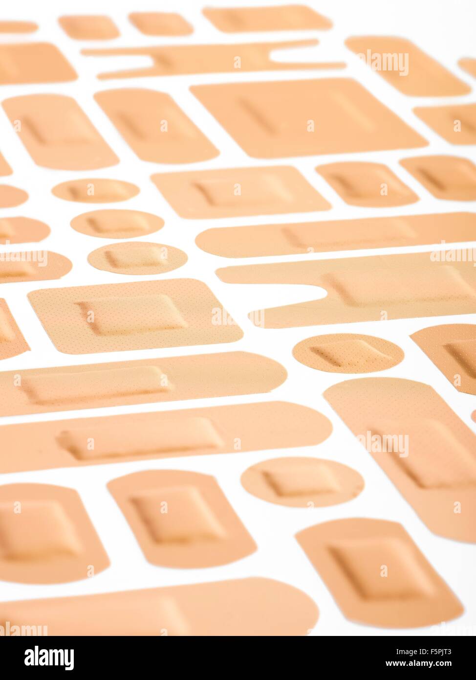 Selection of adhesive plasters. Stock Photo