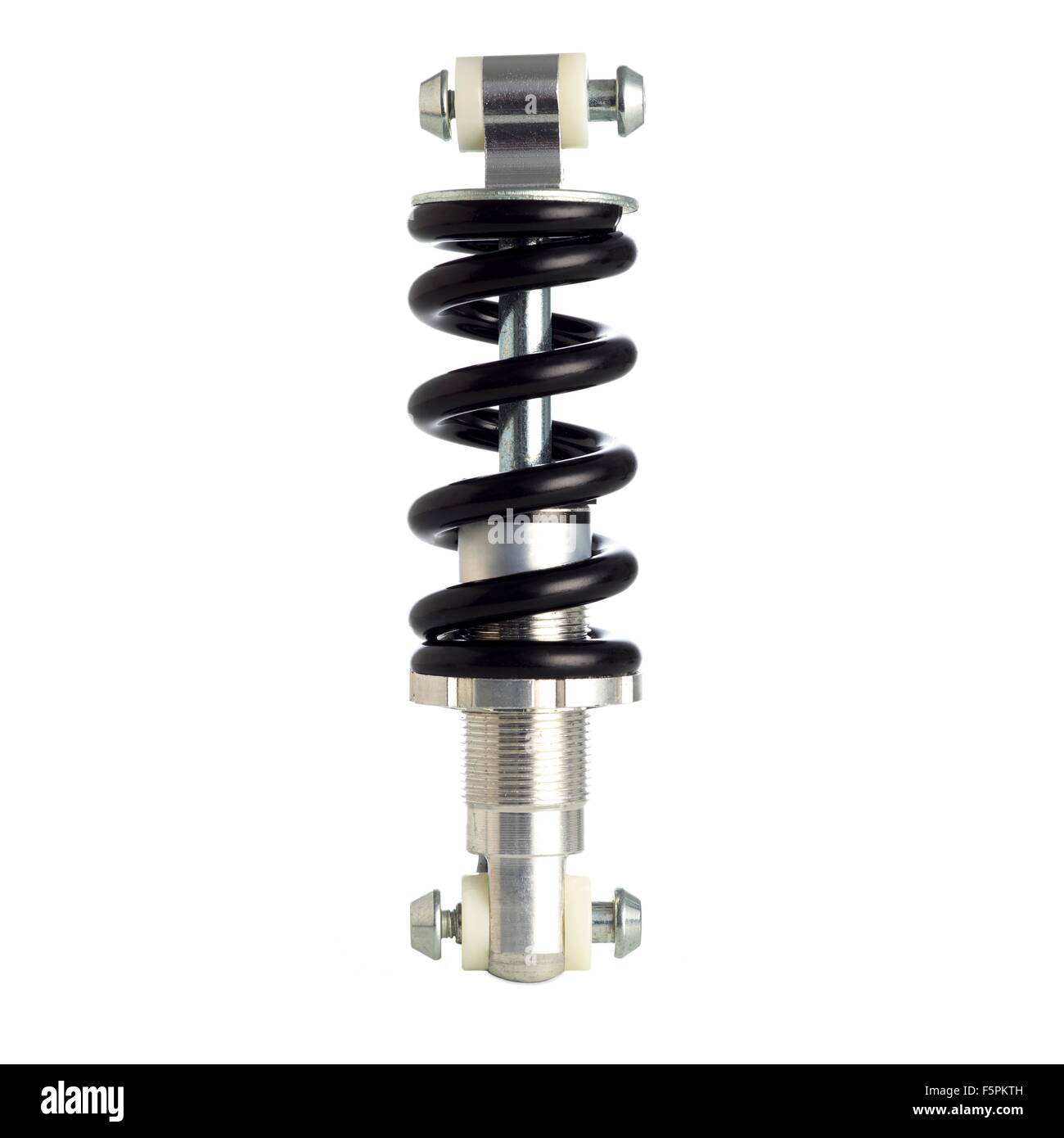 Bicycle spring suspension against a white background Stock Photo Alamy