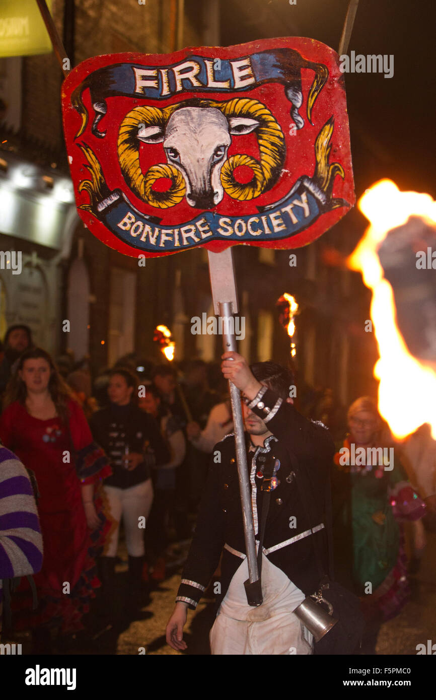 Lewes Bonfire Celebrations, Bonfire Night, East Sussex, England, United Kingdom Stock Photo