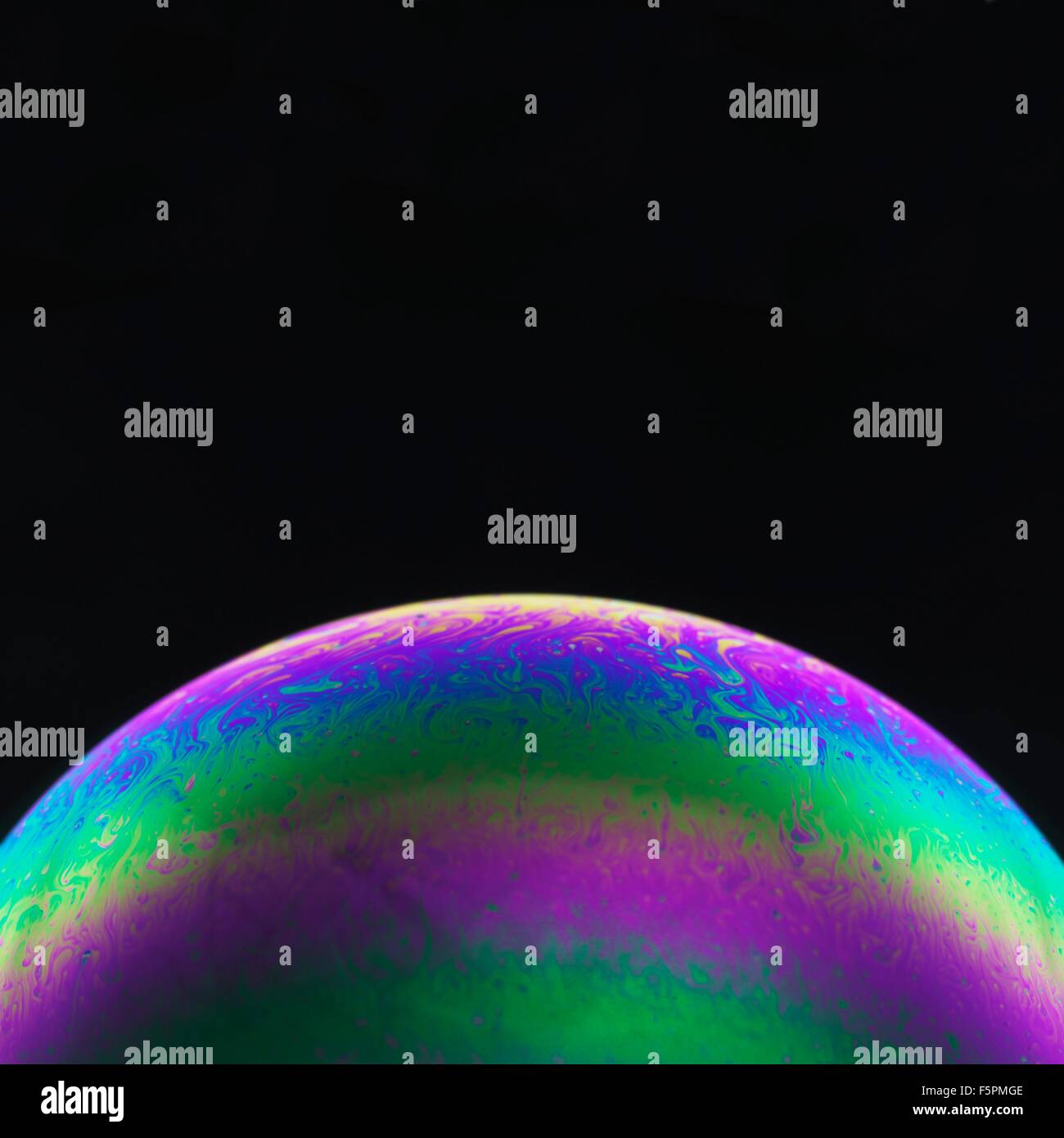 Bubble against a black background. Stock Photo