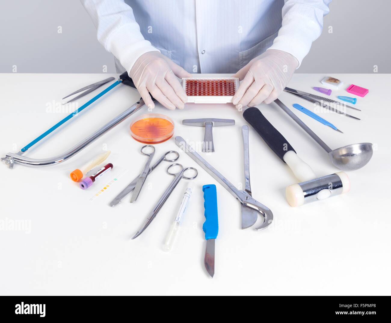 Pathologist about to perform a autopsy with his surgical equipment Stock Photo 89624368 Alamy