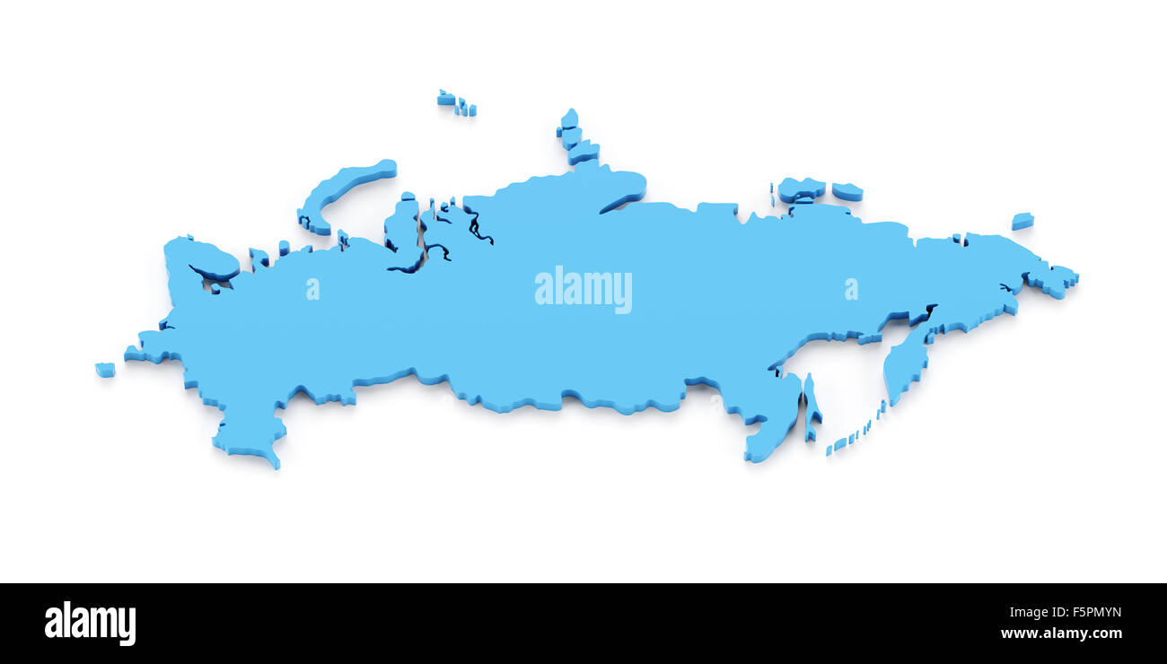 Map of Russia Stock Photo
