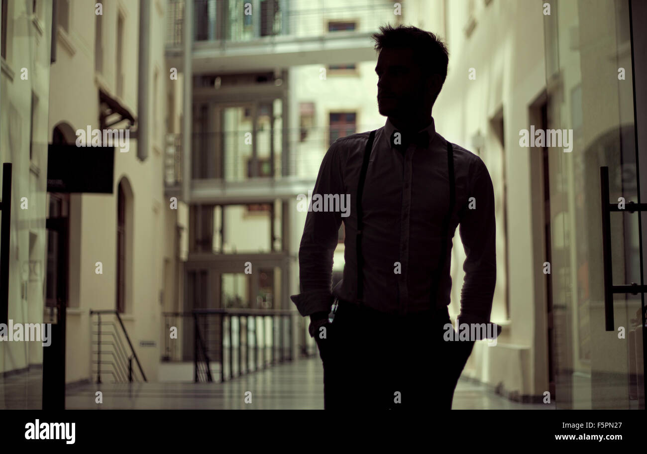 Handsome young guy wearing elegant clothes Stock Photo