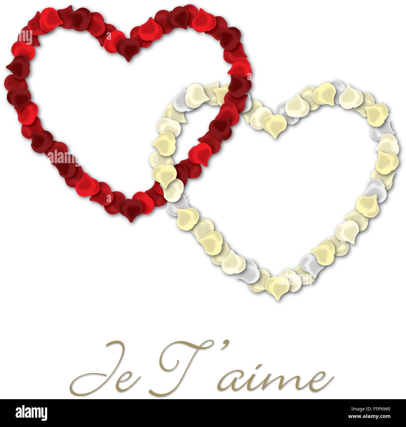 Rose petal heart card in vector format Stock Vector Image & Art - Alamy