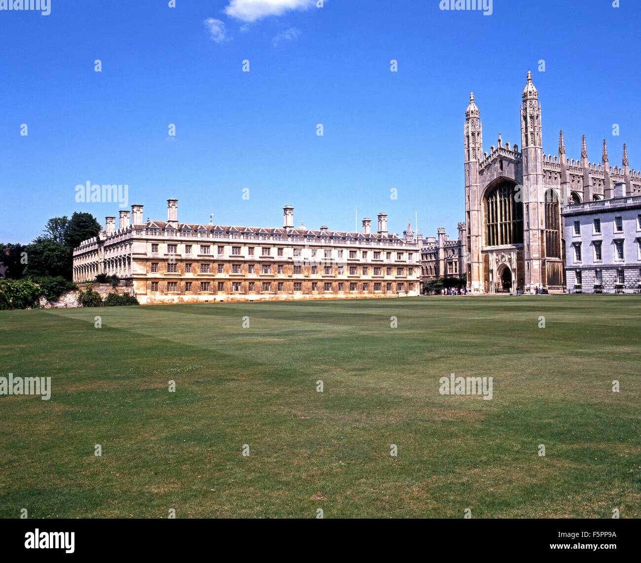 View of Kings College during the Summertime, Cambridge; Cambridgeshire, England, UK, Western Europe. Stock Photo