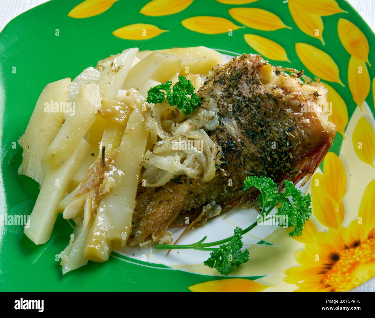 Pescado frito - fried fish in Spanish Stock Photo - Alamy
