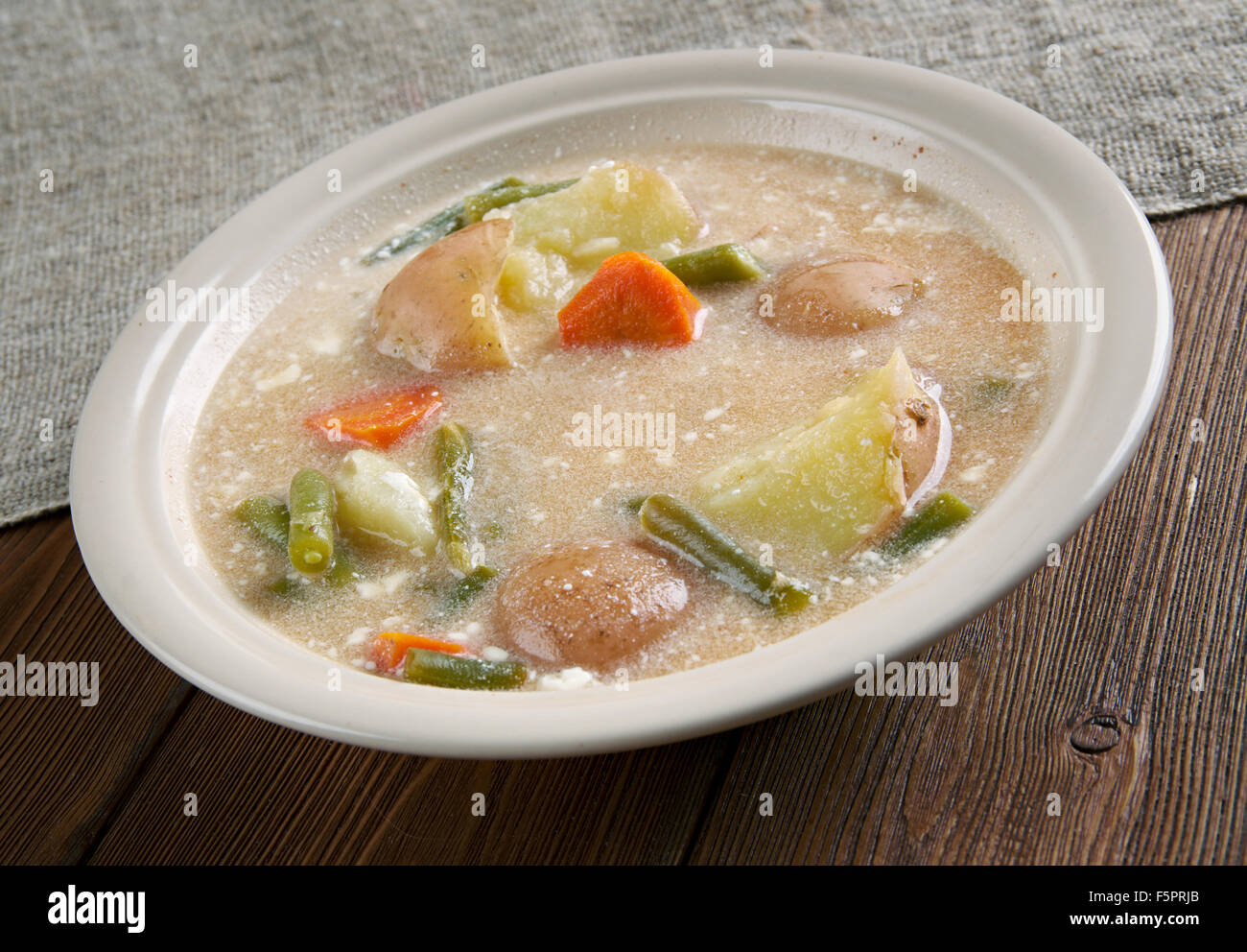 Nova Scotia Hodge Podge - soup made of a mixture of various ingredients  Stock Photo - Alamy