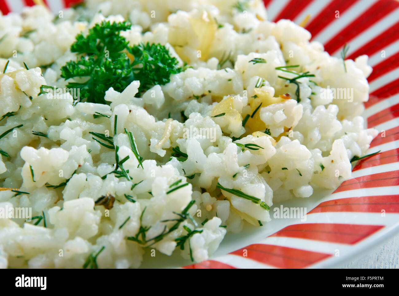 Suyud plov.pilaf with dill. Azerbaijan cuisine Stock Photo Alamy