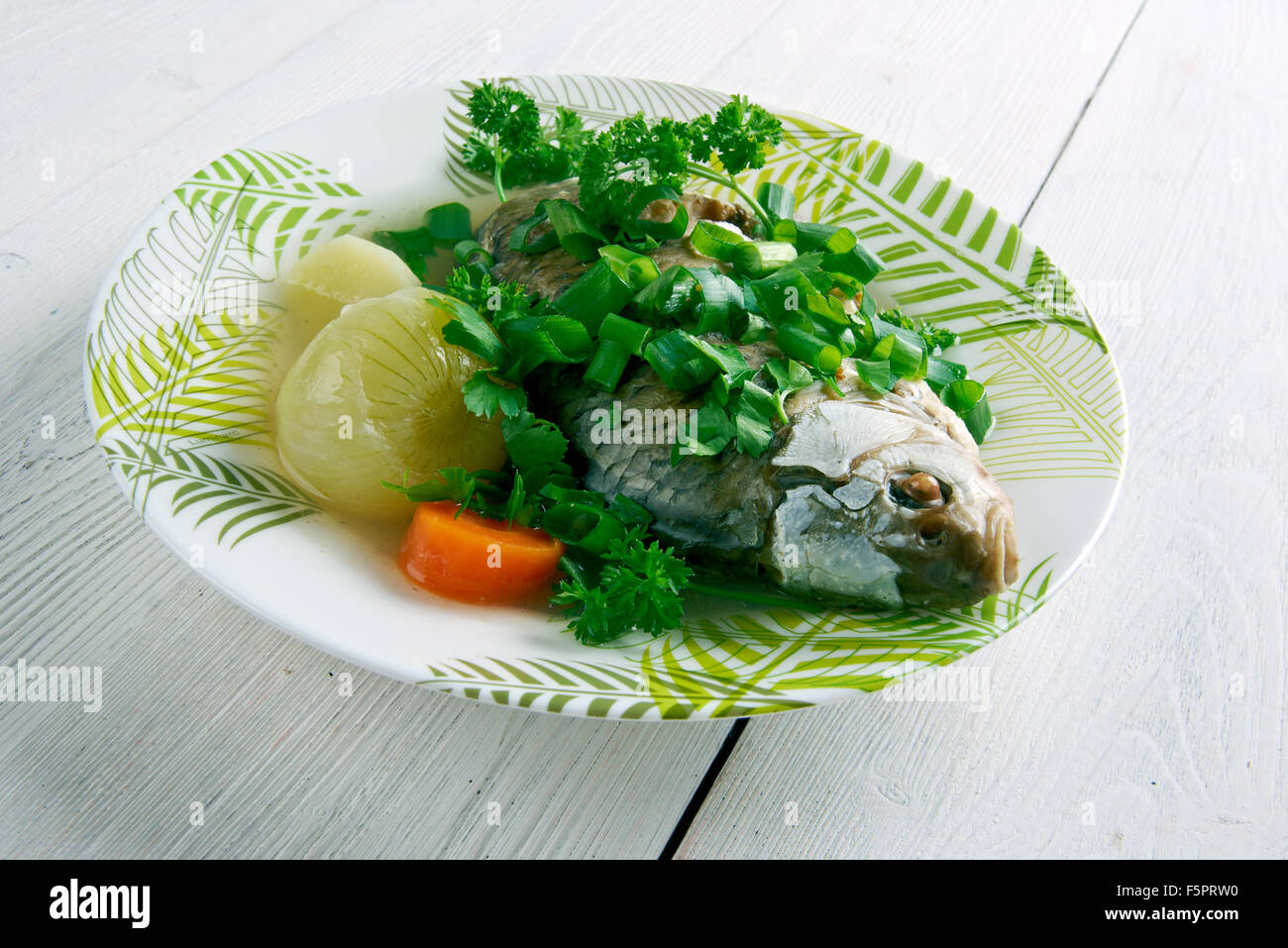 Fish head casserole -  seafood dish from China. Stock Photo