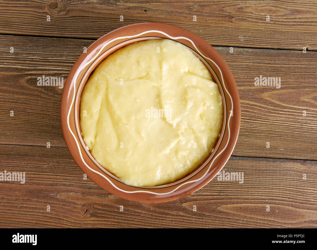 Muhlama - corn porridge with cheese.Turkish cuisine Stock Photo