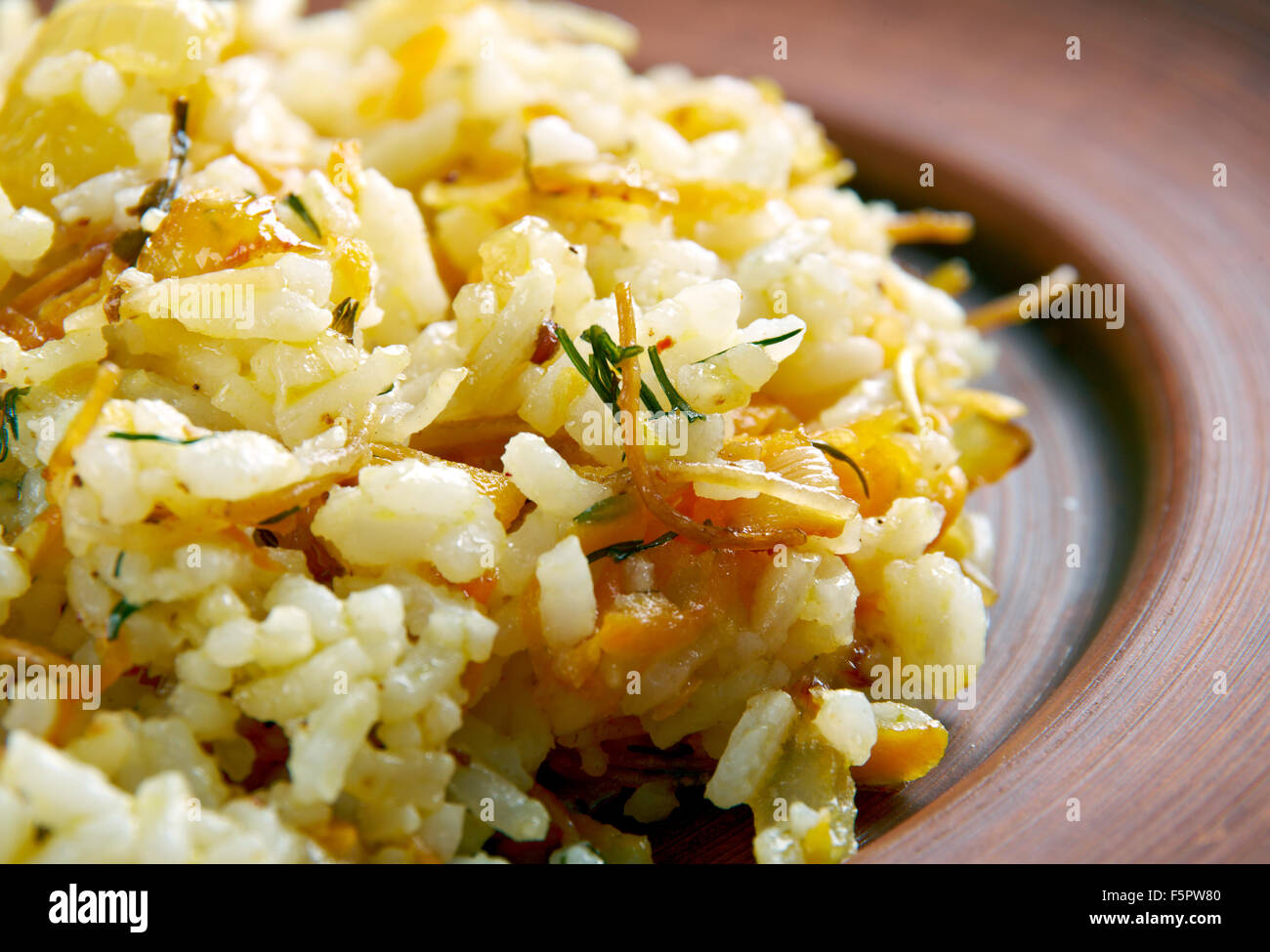 Arishta plov.pilau rice and noodles. Azerbaijan cuisine Stock Photo Alamy