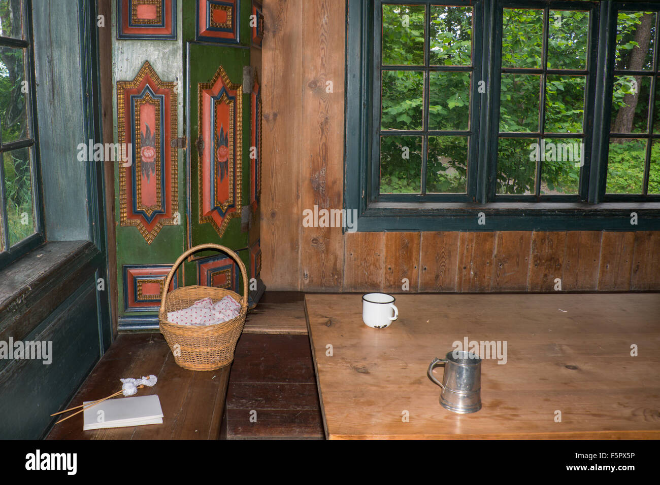 Norway, Oslo, Norsk Folk Museum (aka Norsk Folkemuseum) Interior of ...