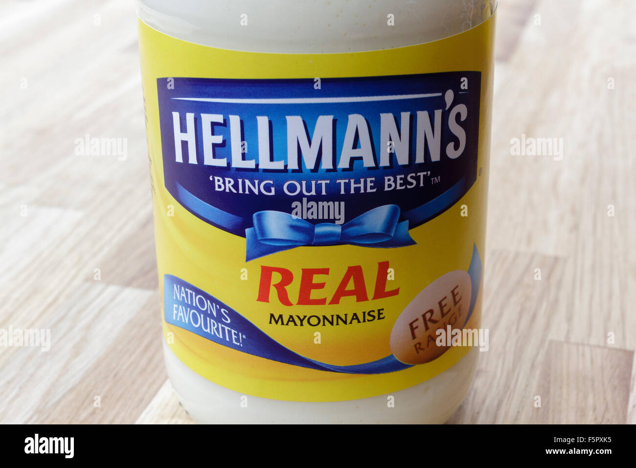 Jar of Hellmanns real mayonnaise Stock Photo
