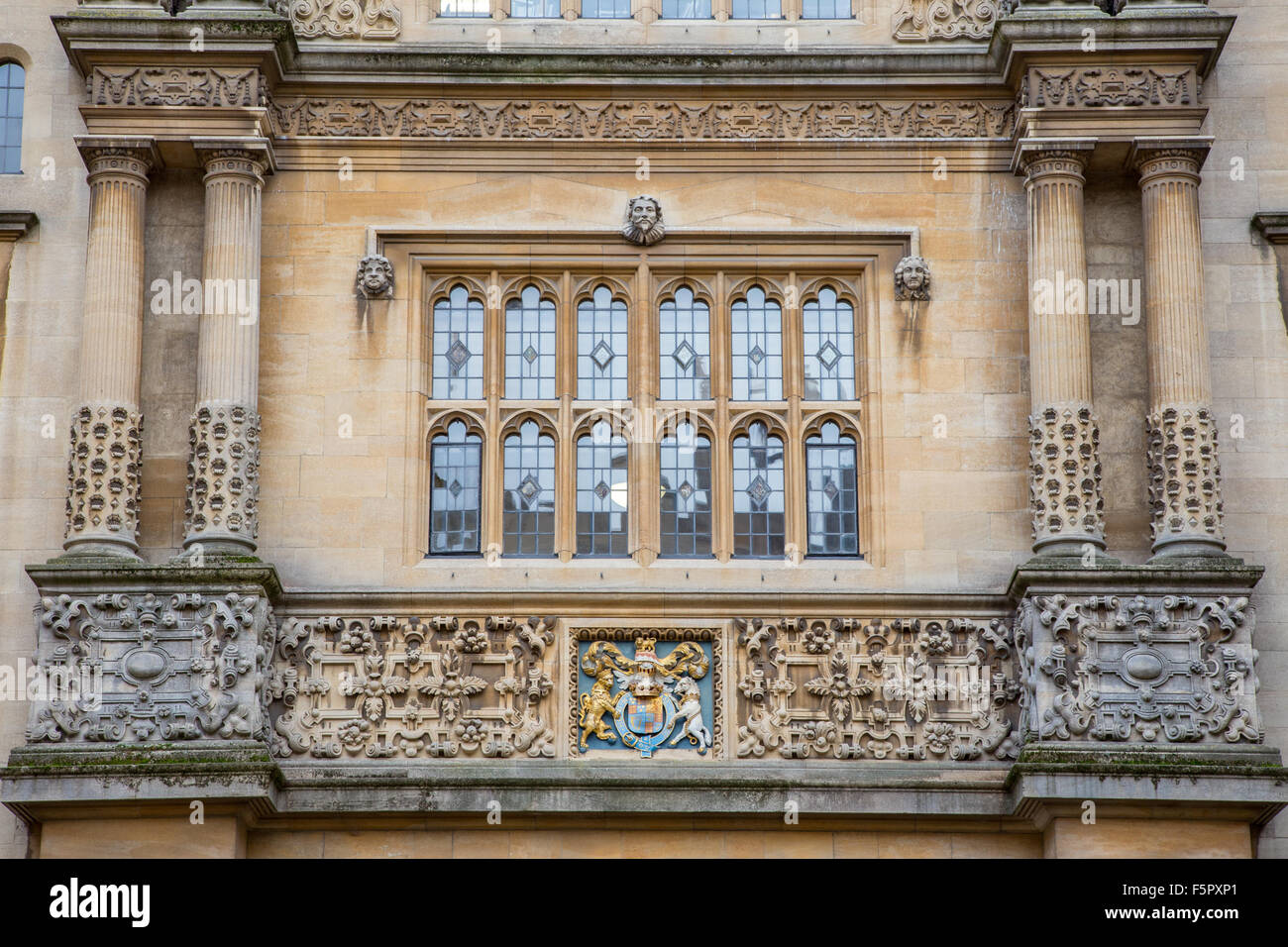 Bodleian Library gothic architecture, Oxford Stock Photo