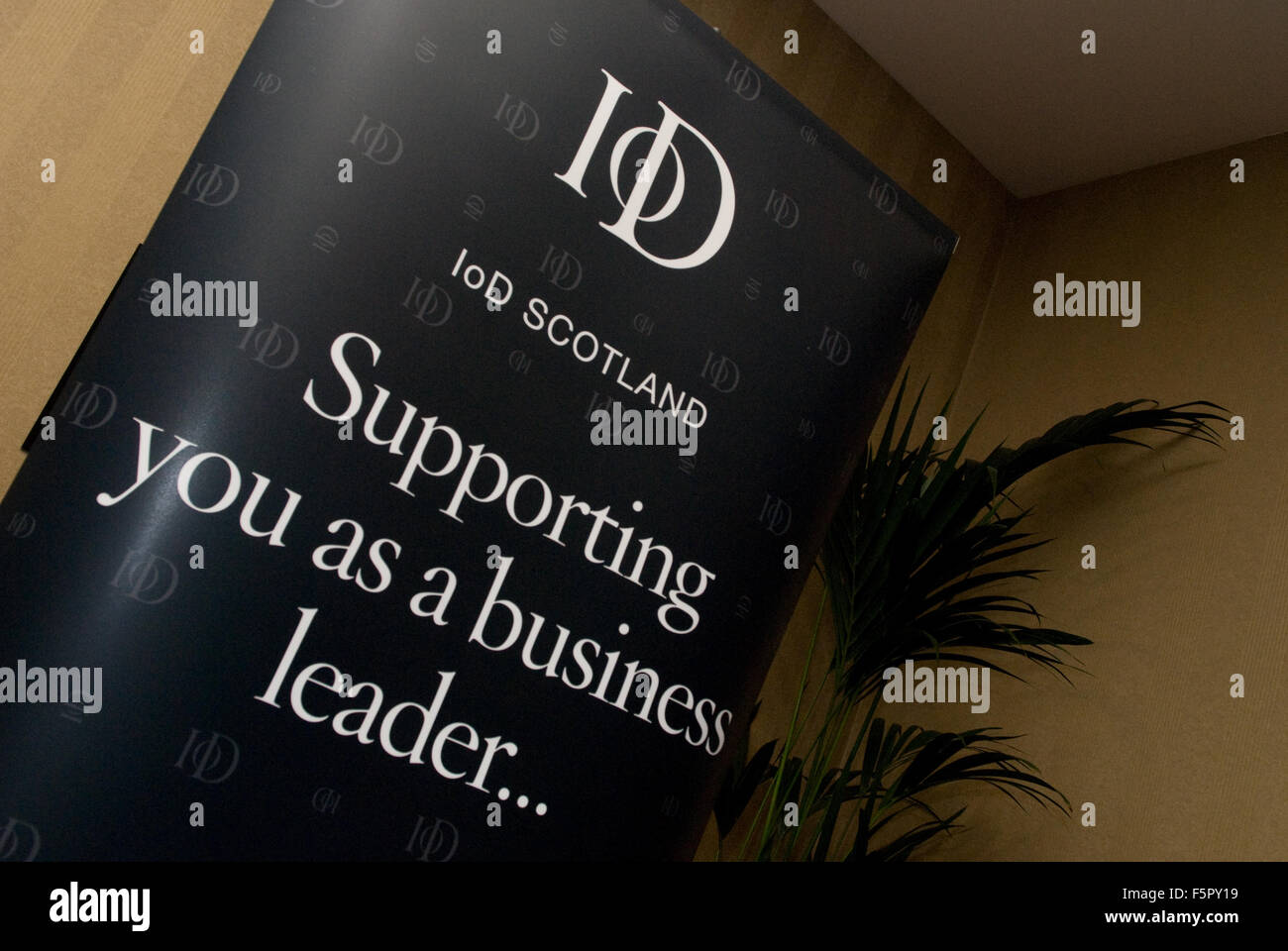 Institute of Directors IOD conference pull up banner Stock Photo