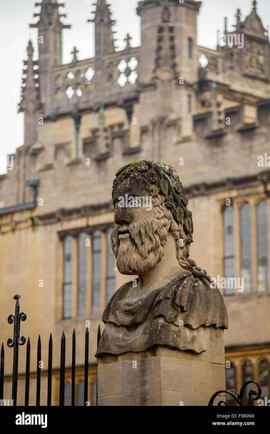 Oxford statue and architecture Stock Photo