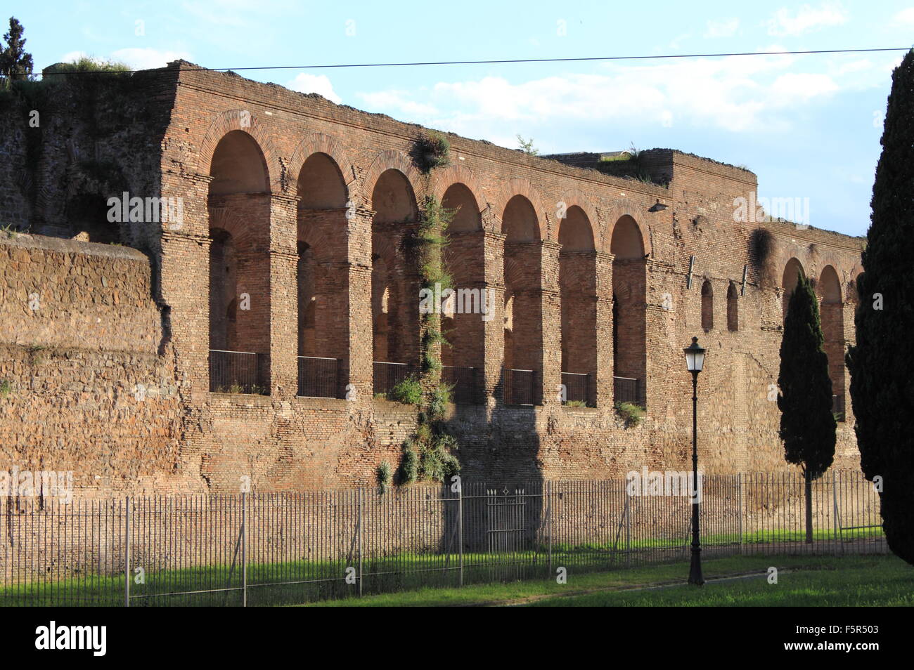 Aurelian Walls, the ancient surrounding walls of Rome, Italy Stock Photo