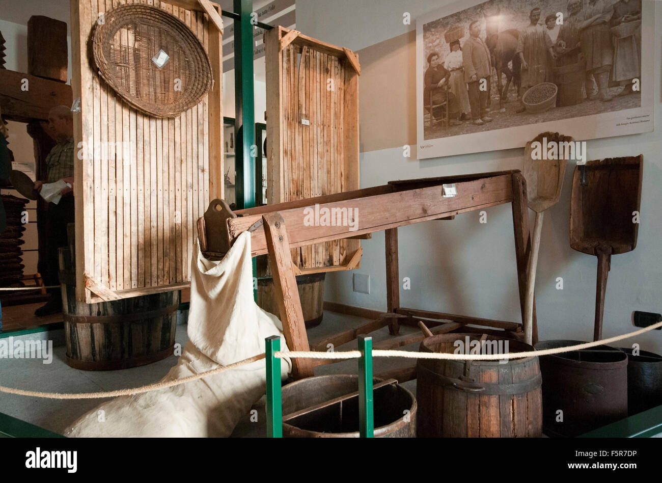 Olive oil museum, Frantoio Bartolomei, Montecchio, Terni, Umbria, Italy Stock Photo